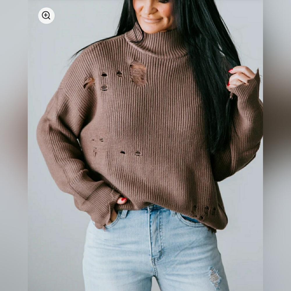 LILY & LOTTIE ETTIE DISTRESSED SWEATER by CHELSEA DEBOER - Picture 7 of 12